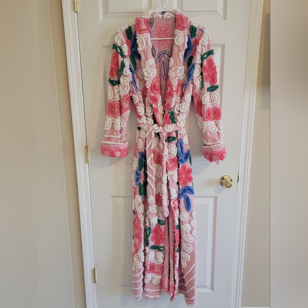 Custom Made Chenille Robe~Vintage~Hollywood Glam! πΌπΈπΉπ΅π - Picture 2 of 6